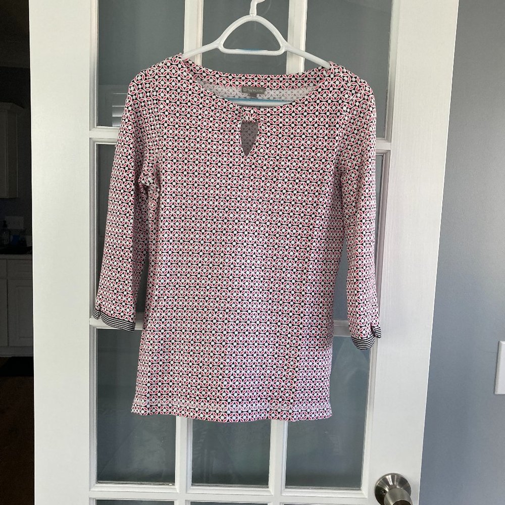 T by Talbots Key-Hole Top 3/4 Sleeve